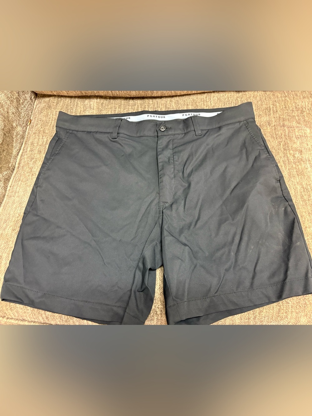PGA Tour Men's Charcoal Black Golf Shorts SZ 36
